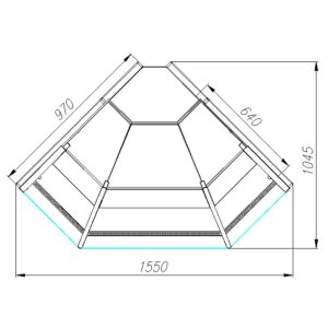 Витрина холодильная Carboma GC95 VM-5 (ВХСу-1 Carboma GC95 внешний 90 INOX) (0430 цвет по схеме) - Изображение 2