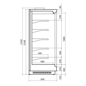 Горка холодильная Dazzl Vega 090 H210 250 - Изображение 3