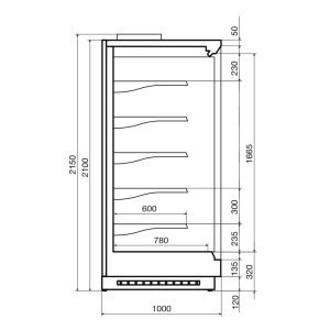 Горка холодильная Dazzl Vega DG 100 H210 125 - Изображение 3