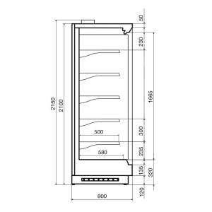 Горка холодильная Dazzl Vega SG 080 H210 375 - Изображение 3