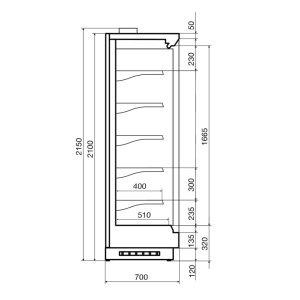 Горка холодильная Dazzl Vega DG 070 H210 375 - Изображение 3