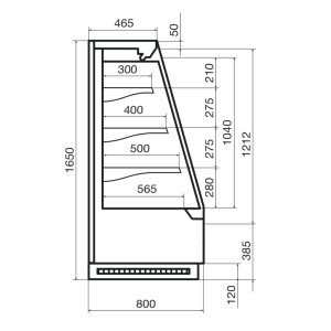 Горка холодильная Dazzl Vega 080 H160 Plug-in 250 - Изображение 3