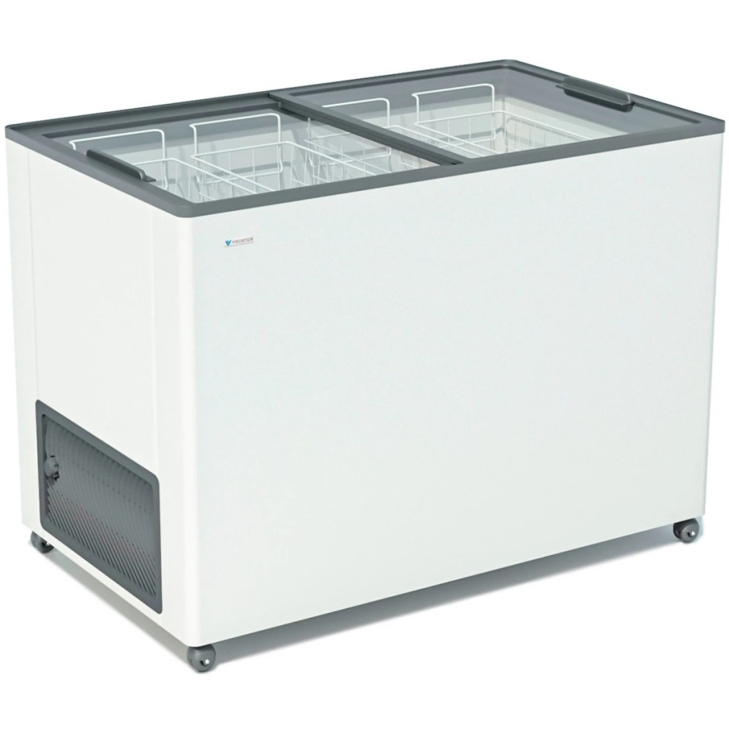 Ларь морозильный с прямым стеклом Frostor F 350 C серый