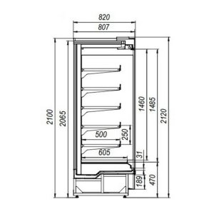 Горка холодильная МХМ Купец ВХСп-1,25 new с дверьми стеклопакет (боковины стеклопакет) - Изображение 2
