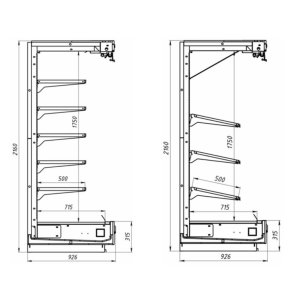 Горка пристенная витрина МХМ София 220/92 ВХСп-2,5 с ночными шторами - Изображение 2