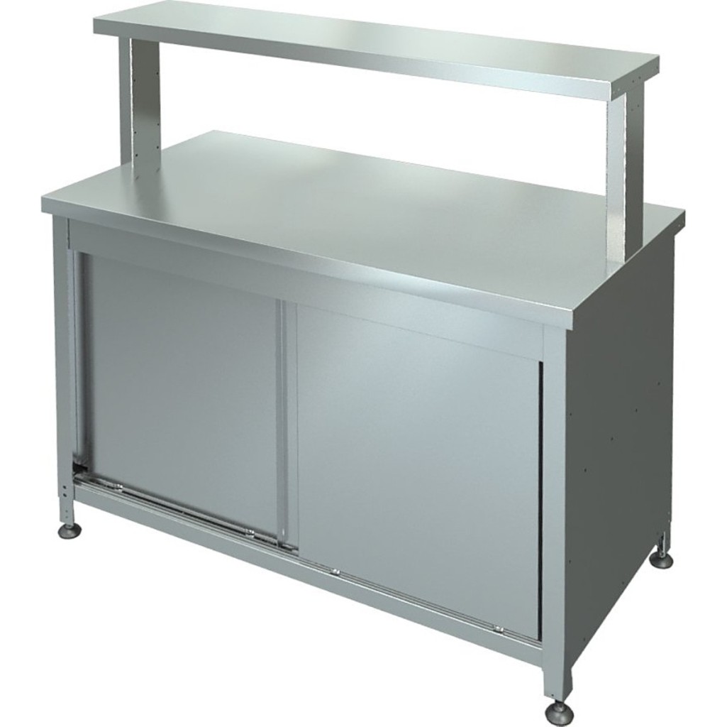 Стол-тумба производственный МХМ СТК-2-1200/600 с полкой