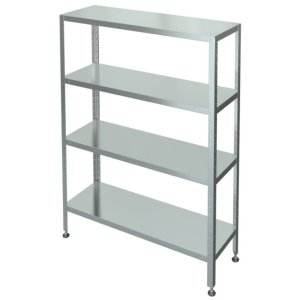 Стеллаж с 4-я сплошными полками МХМ С-4-0,3/1,5/2,0 (нержавейка) 