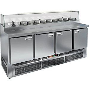Стол холодильный для пиццы HiCold PZE1-1111/GN стекло