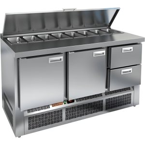 Стол холодильный для салатов HiCold SLE1-112GN (1/3) О с крышкой