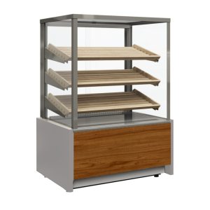 Витрина кондитерская Carboma KC70 N 1,3-1 Light Bread Паттерн (0107 Ольха) хлебная, со стеклом