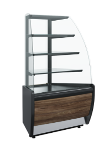 Витрина кондитерская Carboma K70 N-3 Light Паттерн (0108 Темный дуб) угловая