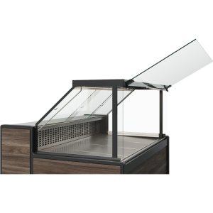 Витрина холодильная Carboma GC111 SM 1,5-1 (1008 Темный дуб) (газлифт, без боковин) - Изображение 2