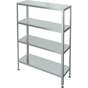 Стеллаж с 4-я сплошными полками МХМ С-4-0,3/0,95/1,8 (нержавейка) 
